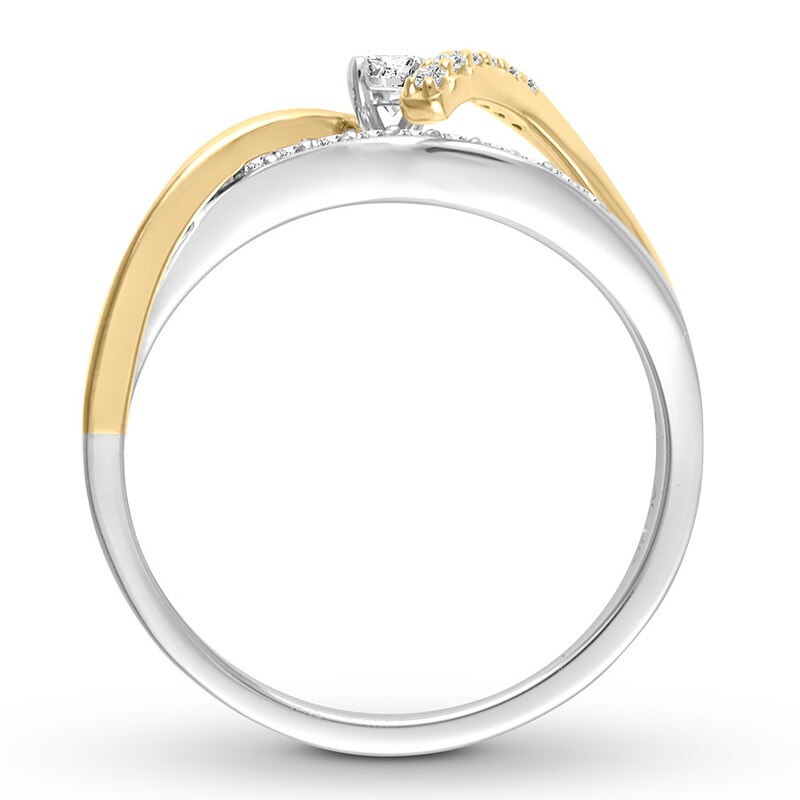 Diamond Promise Ring 1/5 carat tw 10K Two-Tone Gold