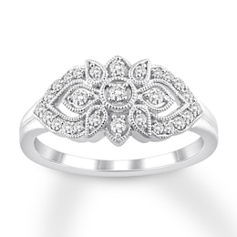 Diamond Ring 1/4 carat tw Round 10K White Gold