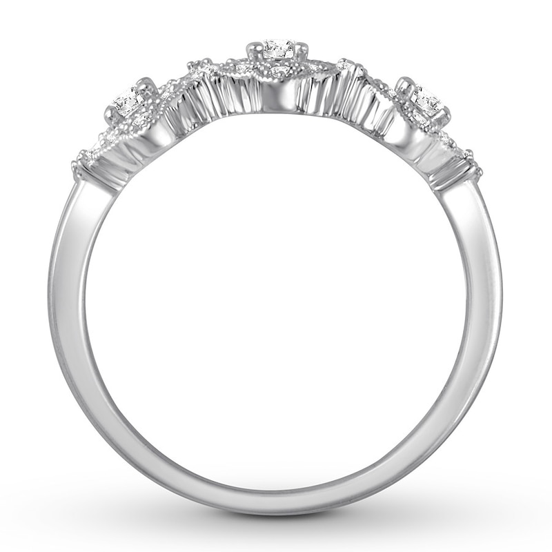 Diamond Ring 1/3 carat tw Round 10K White Gold