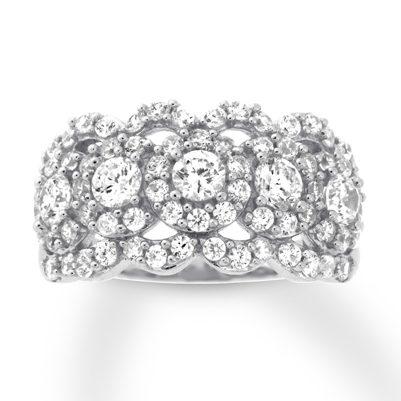 Main Image 1 of Diamond Anniversary Ring 1-3/4 ct tw Round 14K White Gold