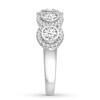 Thumbnail Image 3 of Diamond Anniversary Ring 1-1/4 ct tw Bezel-set 14K White Gold