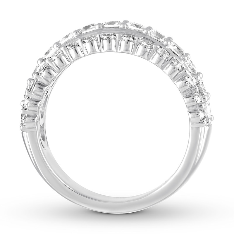 Main Image 2 of Diamond Anniversary Ring 1-1/2 ct tw Princess/Round 14K Gold