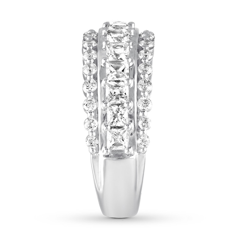 Main Image 3 of Diamond Anniversary Ring 1-1/2 ct tw Princess/Round 14K Gold