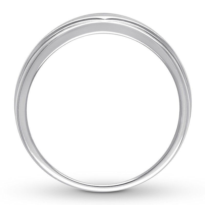 Main Image 2 of Men's Diamond Ring 1/10 carat tw Round 10K White Gold