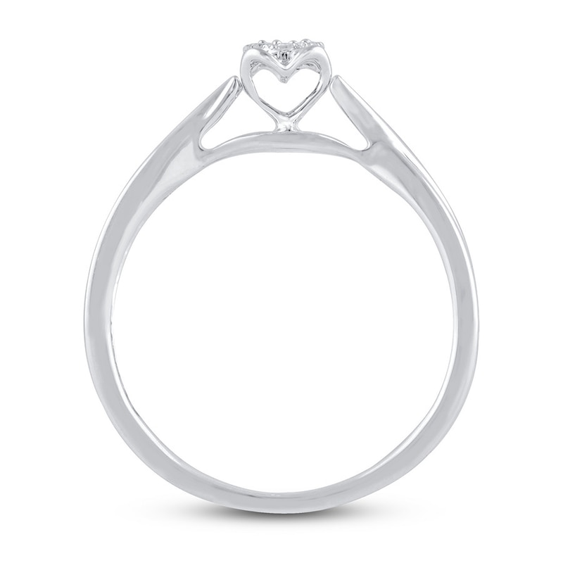 Diamond Promise Ring 1/15 ct tw Round 10K White Gold