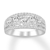 Thumbnail Image 0 of Diamond Anniversary Ring 1-1/2 ct tw Pear-shaped & Round 14K White Gold