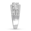 Thumbnail Image 2 of Diamond Anniversary Ring 1-1/2 ct tw Pear-shaped & Round 14K White Gold