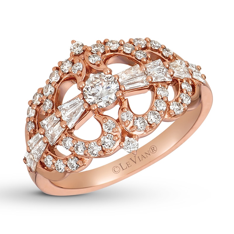 Le Vian Diamond Ring 7/8 carat tw Baguette/Round 14K Gold with 360