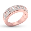 Thumbnail Image 3 of Diamond Anniversary Ring 5/8 ct tw Round/Baguette 14K Rose Gold