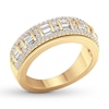 Thumbnail Image 3 of Diamond Anniversary Ring 5/8 ct tw Round/Baguette 14K Gold