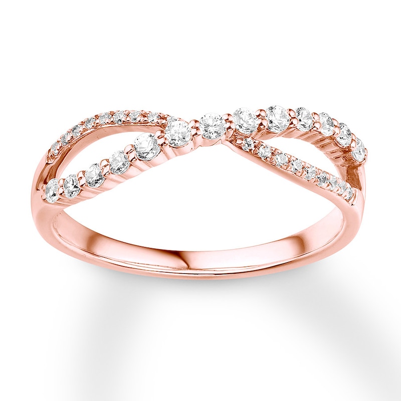 Diamond Ring 1/3 carat tw Round 10K Rose Gold