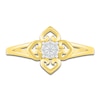 Thumbnail Image 1 of Diamond Flower Ring 1/20 carat tw 10K Yellow Gold
