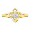 Thumbnail Image 2 of Diamond Flower Ring 1/20 carat tw 10K Yellow Gold