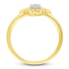 Thumbnail Image 2 of Diamond Flower Ring 1/20 carat tw 10K Yellow Gold