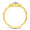 Thumbnail Image 3 of Diamond Flower Ring 1/20 carat tw 10K Yellow Gold