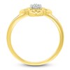 Thumbnail Image 2 of Diamond Flower Ring 1/20 carat tw 10K Yellow Gold