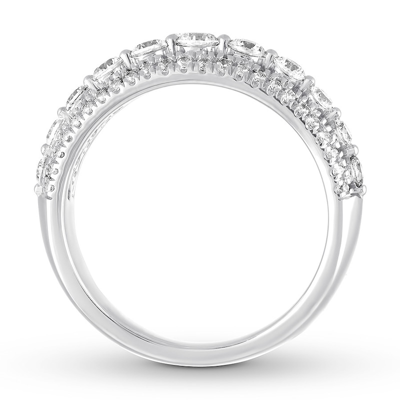 Diamond Anniversary Ring 3/4 carat tw Round 14K White Gold