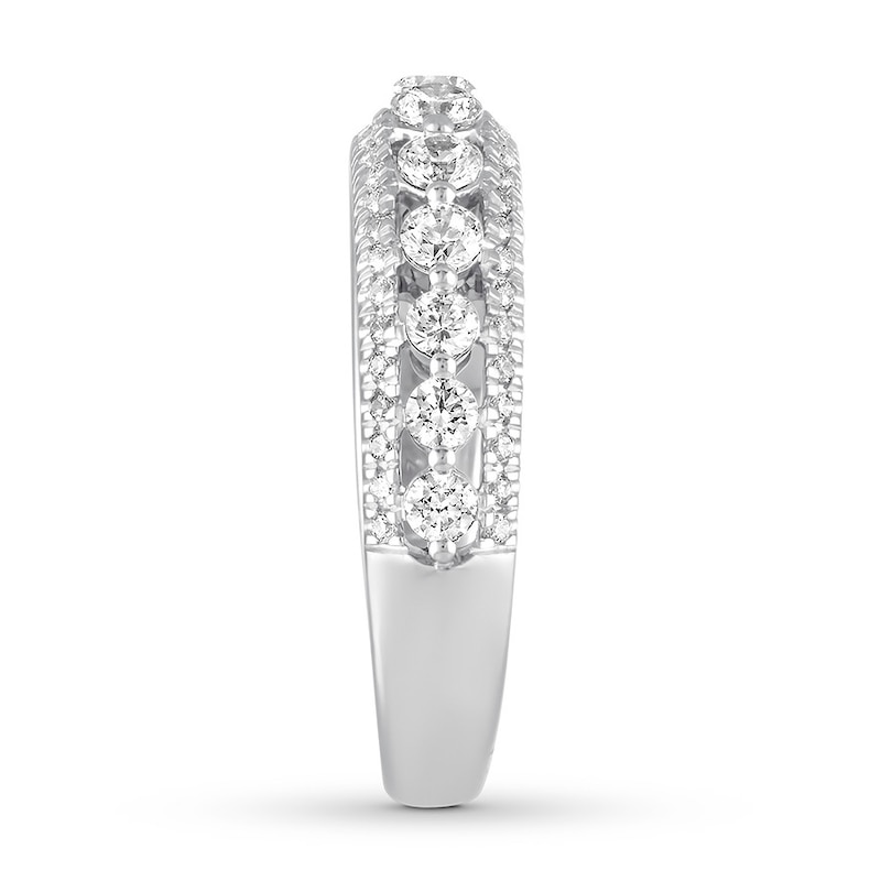 Diamond Anniversary Ring 3/4 carat tw Round 14K White Gold