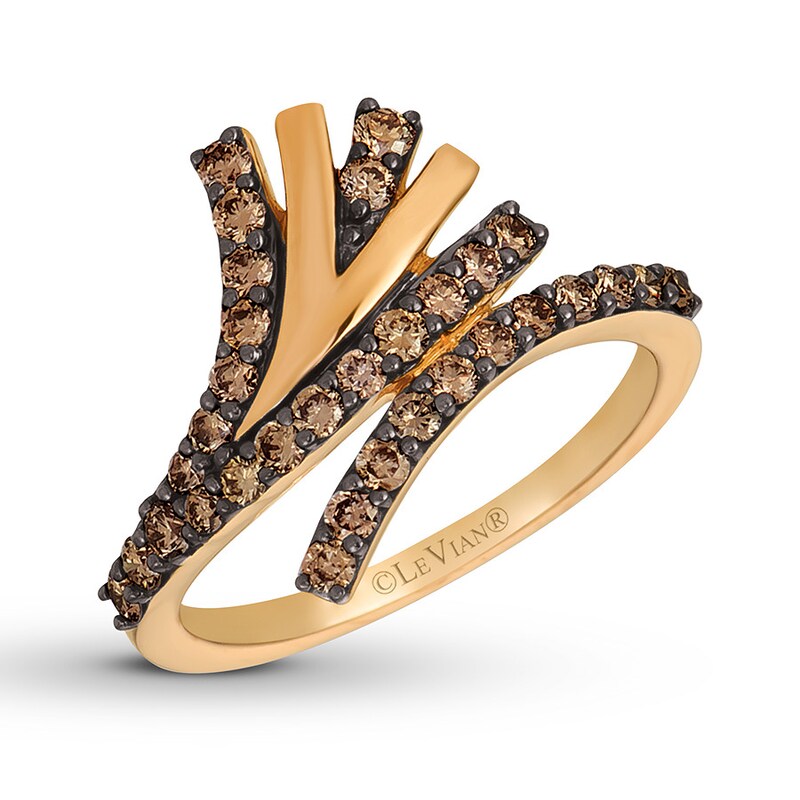 Main Image 1 of Le Vian Chocolate Mermaid Ring 5/8 ct tw Diamonds 14K Honey Gold