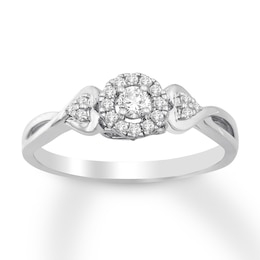 Diamond Promise Ring 1/5 carat tw Sterling Silver