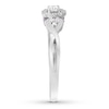 Thumbnail Image 3 of Diamond & Natural Pink Sapphire Promise Ring 1/5 ct tw Sterling Silver