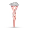 Thumbnail Image 3 of Diamond & Natural Pink Sapphire Promise Ring 1/3 carat tw Round 10K Rose Gold