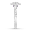 Thumbnail Image 3 of Diamond & Natural Pink Sapphire Promise Ring 1/3 carat tw Round 10K White Gold