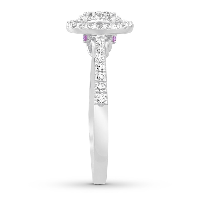 Diamond Promise Ring 1/3 carat tw Round 10K White Gold