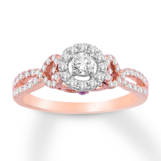 Diamond Promise Ring 1/2 carat tw Round 10K Two-Tone Gold | Jared