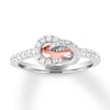 Thumbnail Image 1 of Diamond Knot Ring 3/8 ct tw Round 10K Two-Tone Gold