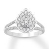 Thumbnail Image 0 of Diamond Promise Ring 1/2 carat tw Round 10K White Gold