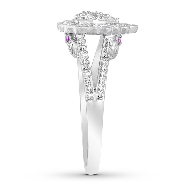 Diamond Promise Ring 1/2 carat tw Round 10K White Gold