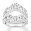 Thumbnail Image 0 of Diamond Enhancer Ring 1-1/4 ct tw Round 14K White Gold