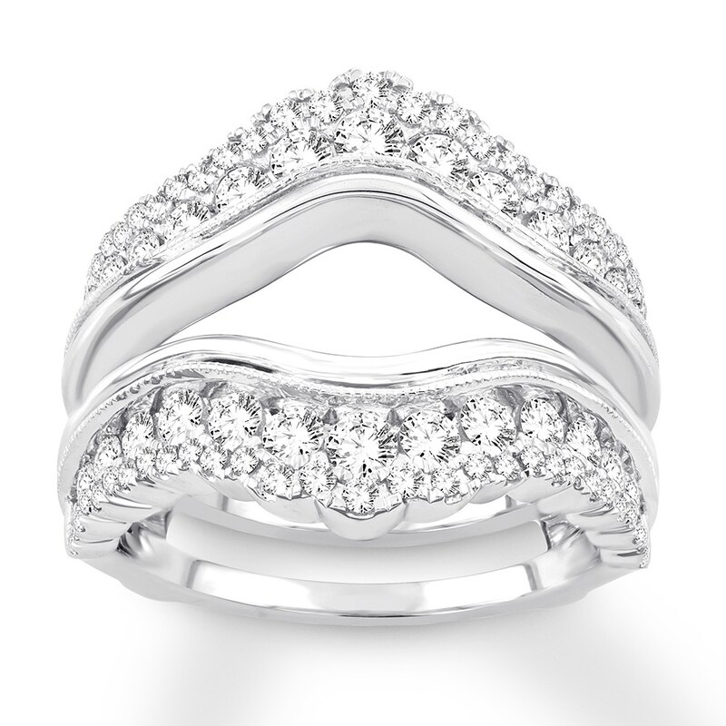 Diamond Enhancer Ring 1-1/4 ct tw Round 14K White Gold