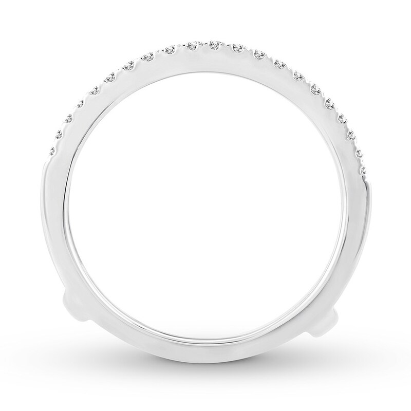 Diamond Enhancer Ring 1/4 ct tw Round 14K White Gold
