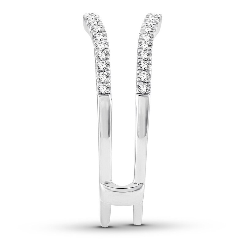 Diamond Enhancer Ring 1/4 ct tw Round 14K White Gold