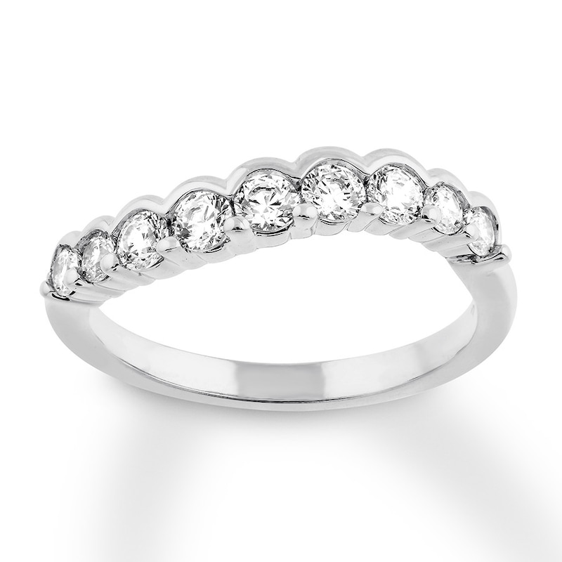 Diamond Anniversary Ring 5/8 ct tw Round 14K White Gold