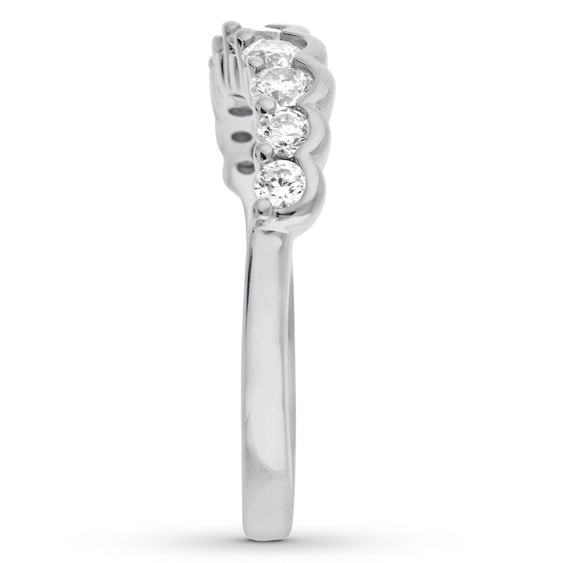 Diamond Anniversary Ring 5/8 ct tw Round 14K White Gold