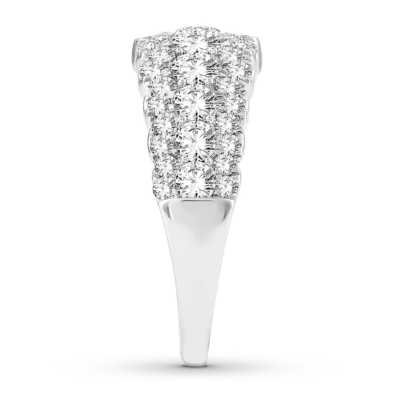 Diamond Anniversary Ring 2 carats tw Round 14K White Gold