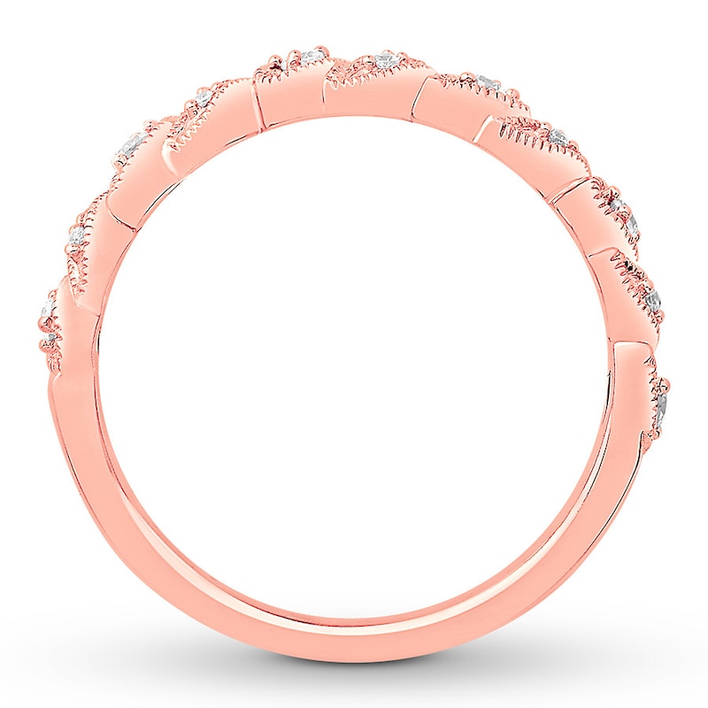 Main Image 2 of Diamond Stackable Ring 1/8 ct tw Round 10K Rose Gold