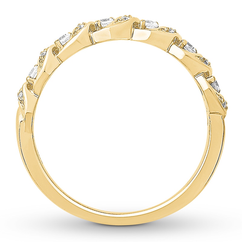 Main Image 2 of Diamond Stackable Ring 1/5 ct tw Round 10K Yellow Gold