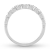 Thumbnail Image 1 of Diamond Anniversary Ring 3/4 ct tw Baguette/Round 14K White Gold