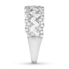 Thumbnail Image 2 of Diamond Anniversary Ring 3/4 ct tw Baguette/Round 14K White Gold
