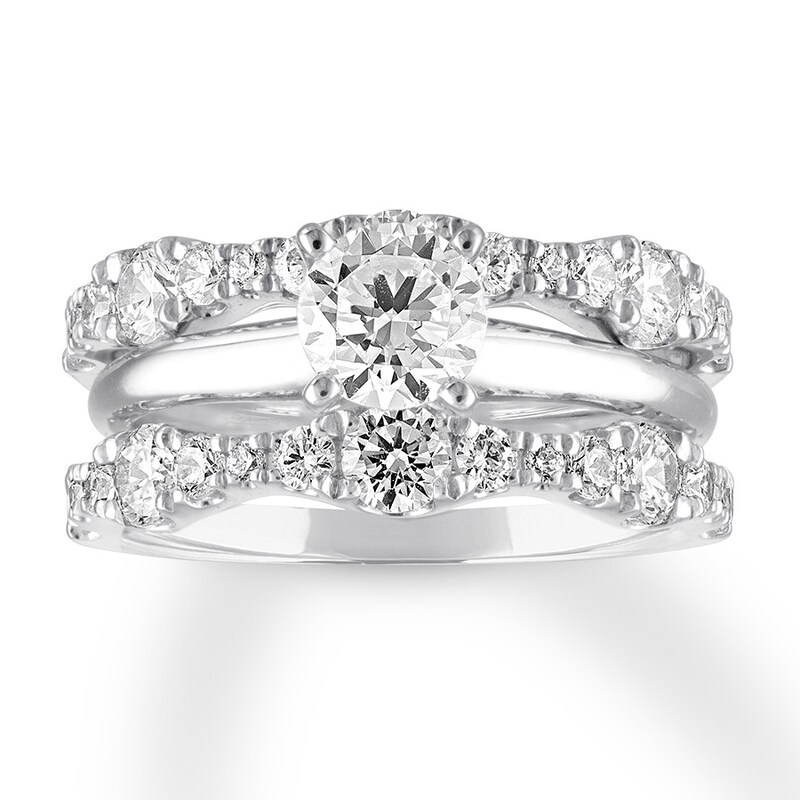 Diamond Enhancer Ring 1 1/2 ct tw Round 14K White Gold