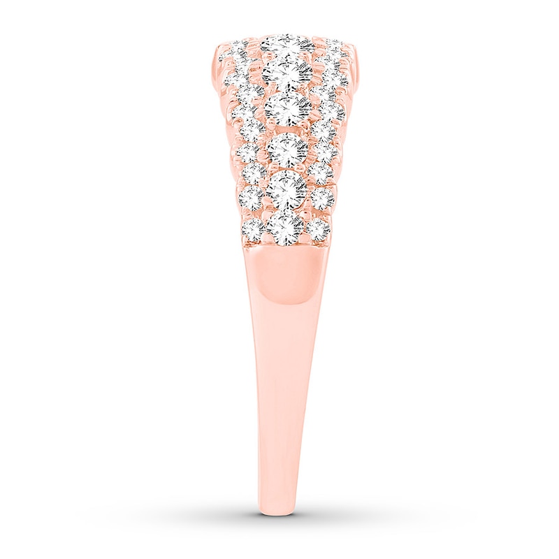 Main Image 3 of Diamond Anniversary Band 1 ct tw Round-cut 14K Rose Gold