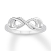 Thumbnail Image 1 of Diamond Infinity Ring 1/15 carat tw Round Sterling Silver