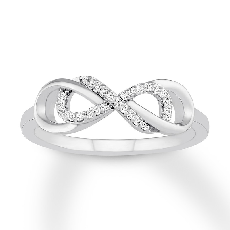 lenen bron Concurrenten Diamond Infinity Ring 1/15 carat tw Round Sterling Silver | Jared
