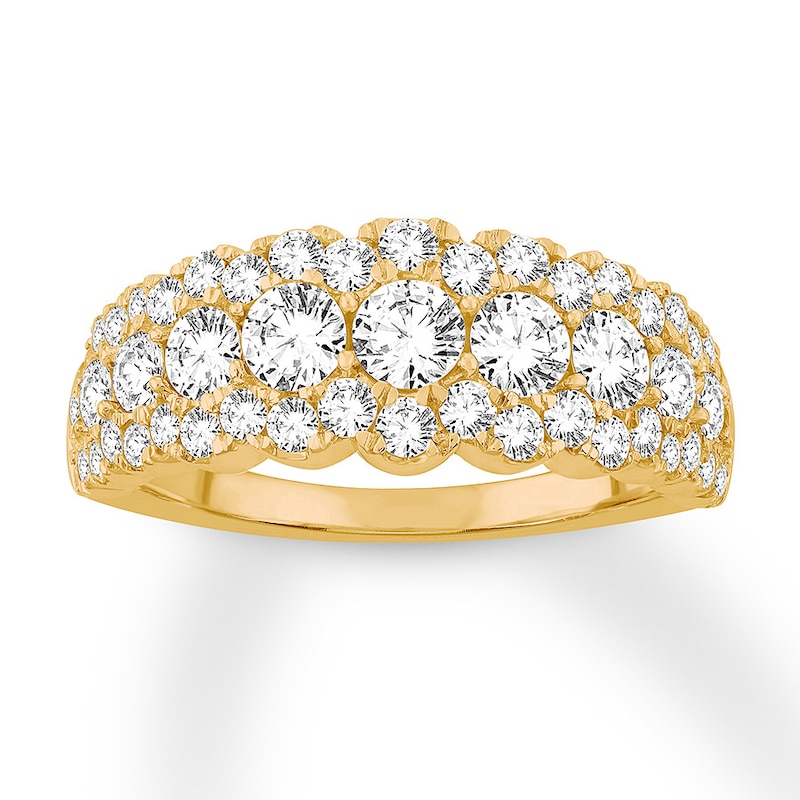 Diamond Anniversary Band 2 ct tw Round-cut 14K Yellow Gold