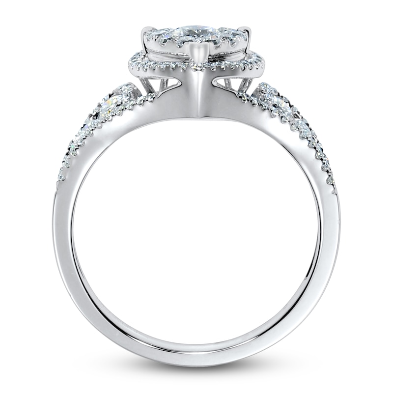 Diamond Heart Ring 3/4 Carat tw 14K White Gold