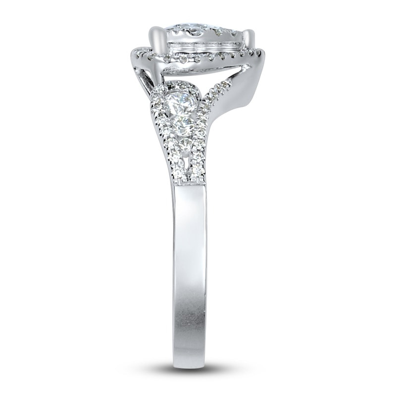 Diamond Heart Ring 3/4 Carat tw 14K White Gold